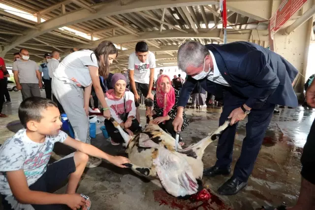 Tahmazoğlu, kurban kesim alanlarını ziyaret etti
