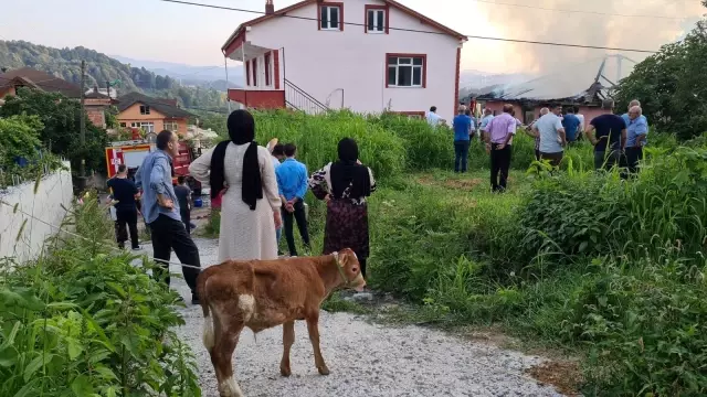 Tüp patladı, ev küle döndü