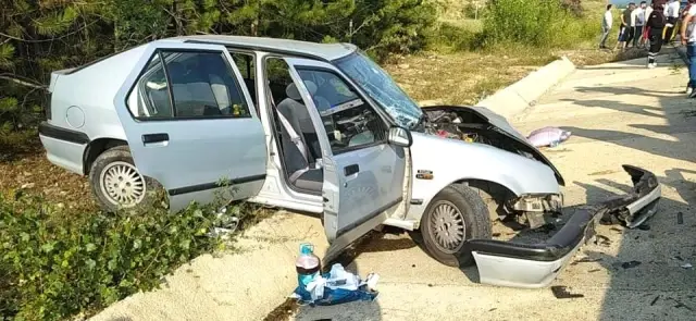 Yoldan çıkan otomobil takla attı: 5 yaralı