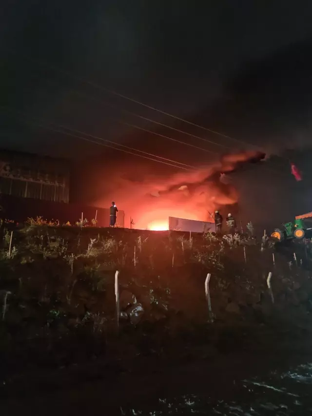 Geri dönüşüm fabrikasında yangın