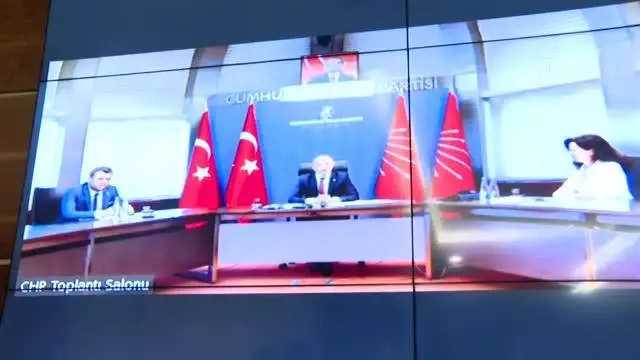 CHP ve İYİ Parti heyetleri, video konferans aracılığıyla bayramlaştı