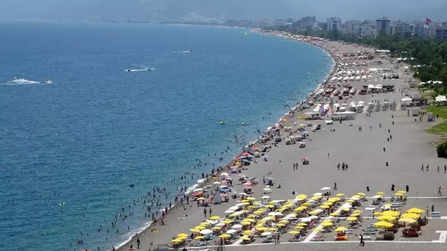 Sahillerde yerli turist yoğunluğu
