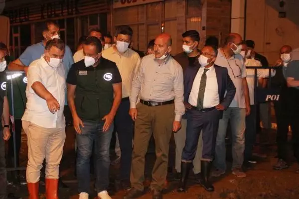 İçişleri Bakanı Süleyman Soylu, Güneysu ilçesinde incelemelerde bulundu