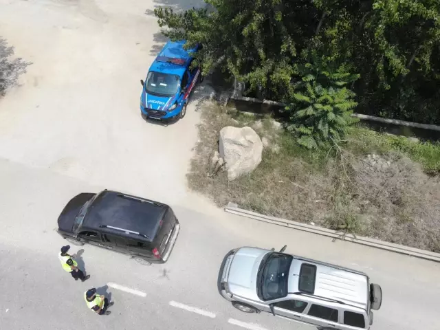 Jandarmadan drone ile trafik denetimi