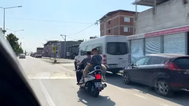 Bursa'da sıradışı hayvan taşıma tekniği kameralara böyle yansıdı