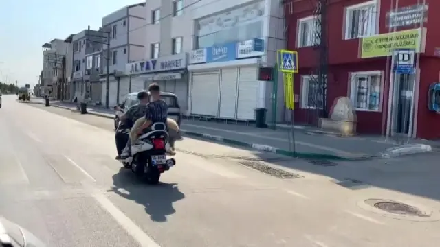 Bursa'da sıradışı hayvan taşıma tekniği kameralara böyle yansıdı