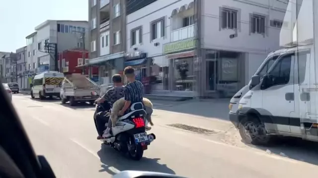 Bursa'da sıradışı hayvan taşıma tekniği kameralara böyle yansıdı