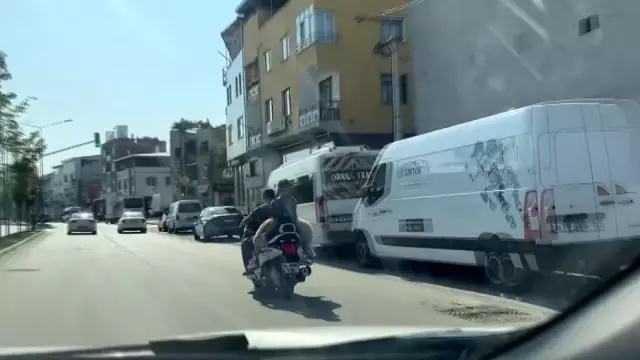 Bursa'da sıradışı hayvan taşıma tekniği kameralara böyle yansıdı
