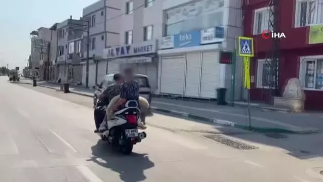 Bursa'da sıradışı hayvan taşıma tekniği kameralara böyle yansıdı
