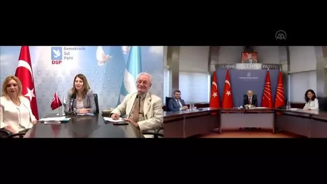 CHP ile MHP heyetleri video konferans aracılığıyla bayramlaştı