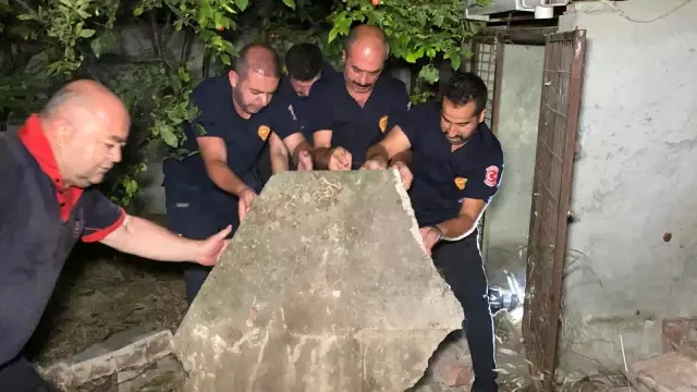 Son dakika haberi: 2 metre çukur kazarak 3 saatte kediyi kurtardılar