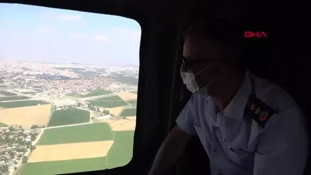 ESKİŞEHİR'DE HELİKOPTERLİ TRAFİK DENETİMİ