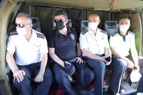 Son dakika haberleri... ESKİŞEHİR - Jandarma ekipleri helikopter destekli trafik denetimi gerçekleştirdi