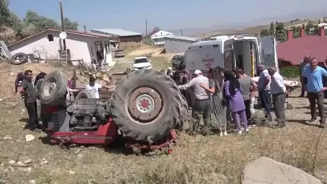 Gurbetçinin kullandığı traktör devrildi: 2 yaralı Gurbetçinin kullandığı traktör devrildi: 2 yaralı