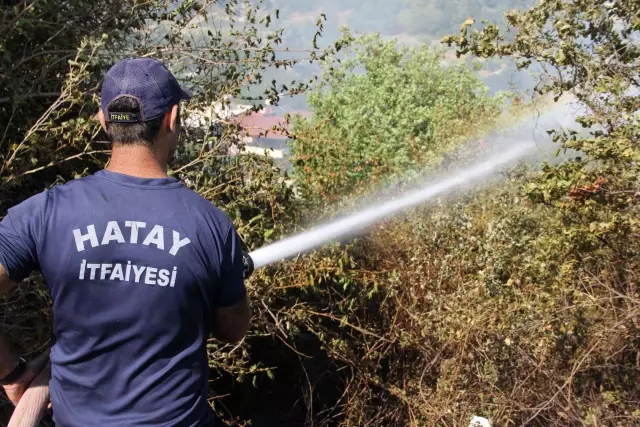 Defne'de bahçe yangını