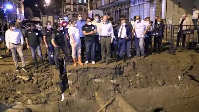 İçişleri Bakanı Süleyman Soylu, Güneysu ilçesinde incelemelerde bulundu