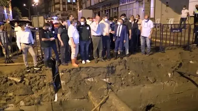 İçişleri Bakanı Süleyman Soylu, Güneysu ilçesinde incelemelerde bulundu