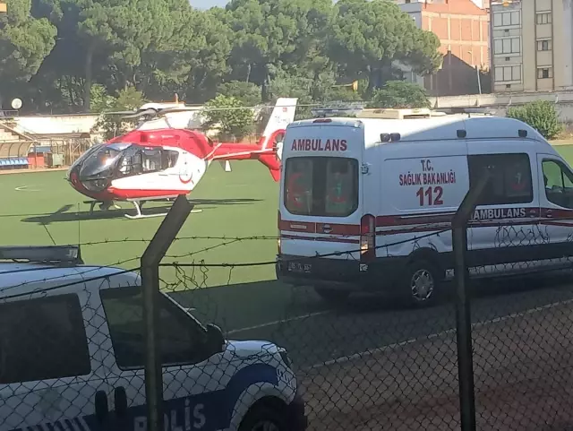 Ambulans helikopter yeni doğan bebek için havalandı