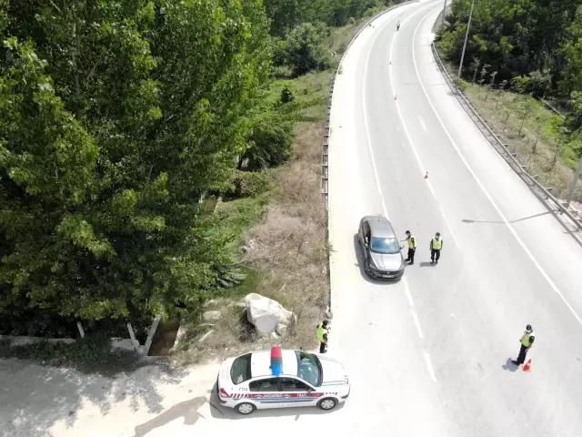 Jandarmadan drone ile trafik denetimi