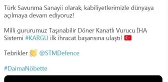 Tsk: Taşınabilir Döner Kanatlı Vurucu İHA Sistemi Kargu'nun ilk ihracatı gerçekleştirildi Tsk: Taşınabilir Döner Kanatlı Vurucu İHA Sistemi Kargu'nun ilk ihracatı gerçekleştirildi