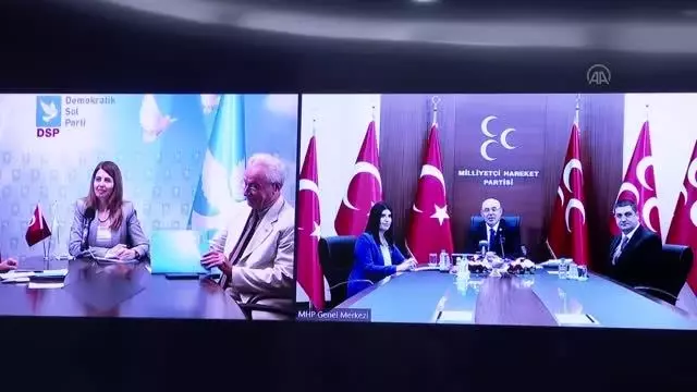 MHP heyeti, Saadet Partisi heyeti ile video konferans aracılığıyla bayramlaştı MHP heyeti, Saadet Partisi heyeti ile video konferans aracılığıyla bayramlaştı