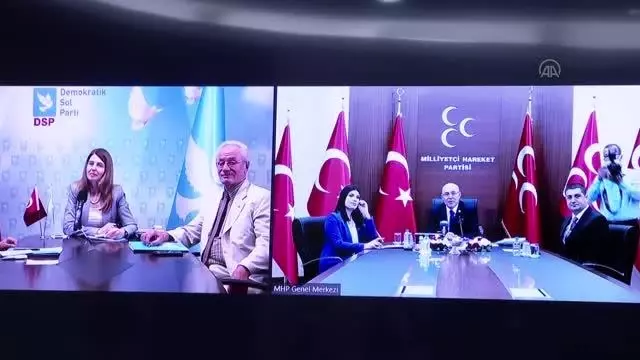 MHP heyeti, Saadet Partisi heyeti ile video konferans aracılığıyla bayramlaştı