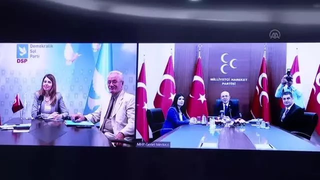 MHP heyeti, Saadet Partisi heyeti ile video konferans aracılığıyla bayramlaştı