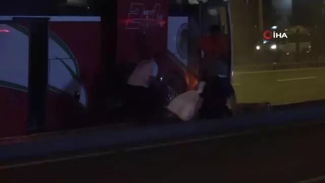 Diyarbakır'da faciadan dönüldü: Yolcu otobüsü seyir halindeyken cayır cayır yandı