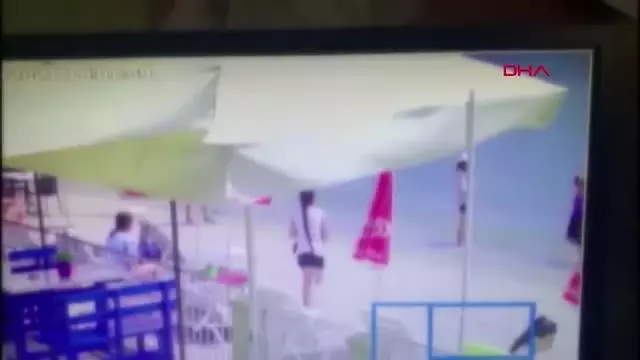 SİLİVRİ'DEKİ PLAJDA HIRSIZLIK KAMERADA