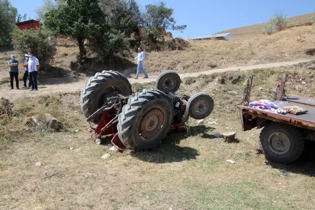 Gurbetçinin kullandığı traktör devrildi: 2 yaralı