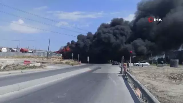 Son dakika... Tır garajında korkutan yangın
