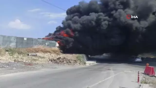 Son dakika... Tır garajında korkutan yangın