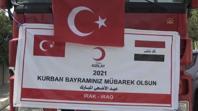 Türk Kızılay Irak'ın Kerkük ve Salahaddin kentlerinde 1500 aileye kurban eti dağıttı