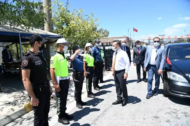 Vali Aksoy trafik denetimine katıldı