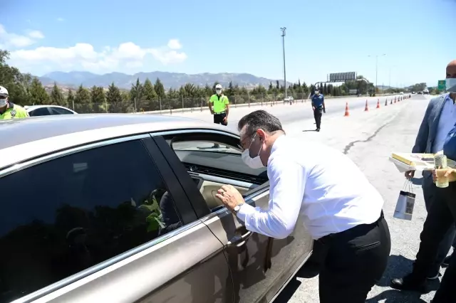 Vali Aksoy trafik denetimine katıldı