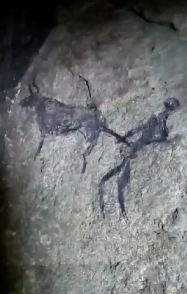Toprak kayması sonucu gün yüzüne çıkan mağarayı çoban fark etti! İçinde milattan önce yapılmış tatlı bulundu