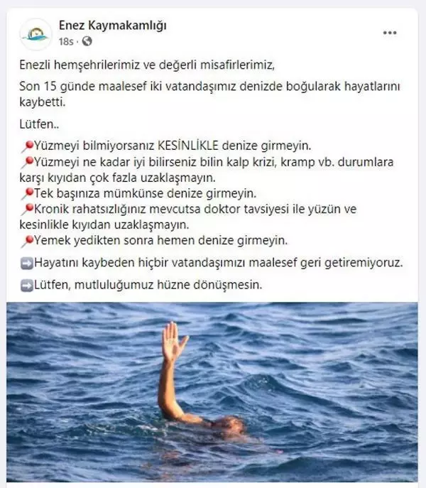 Denize giren kardeşlerden Murat boğuldu, ağabeyi Ömer tedaviye alındı