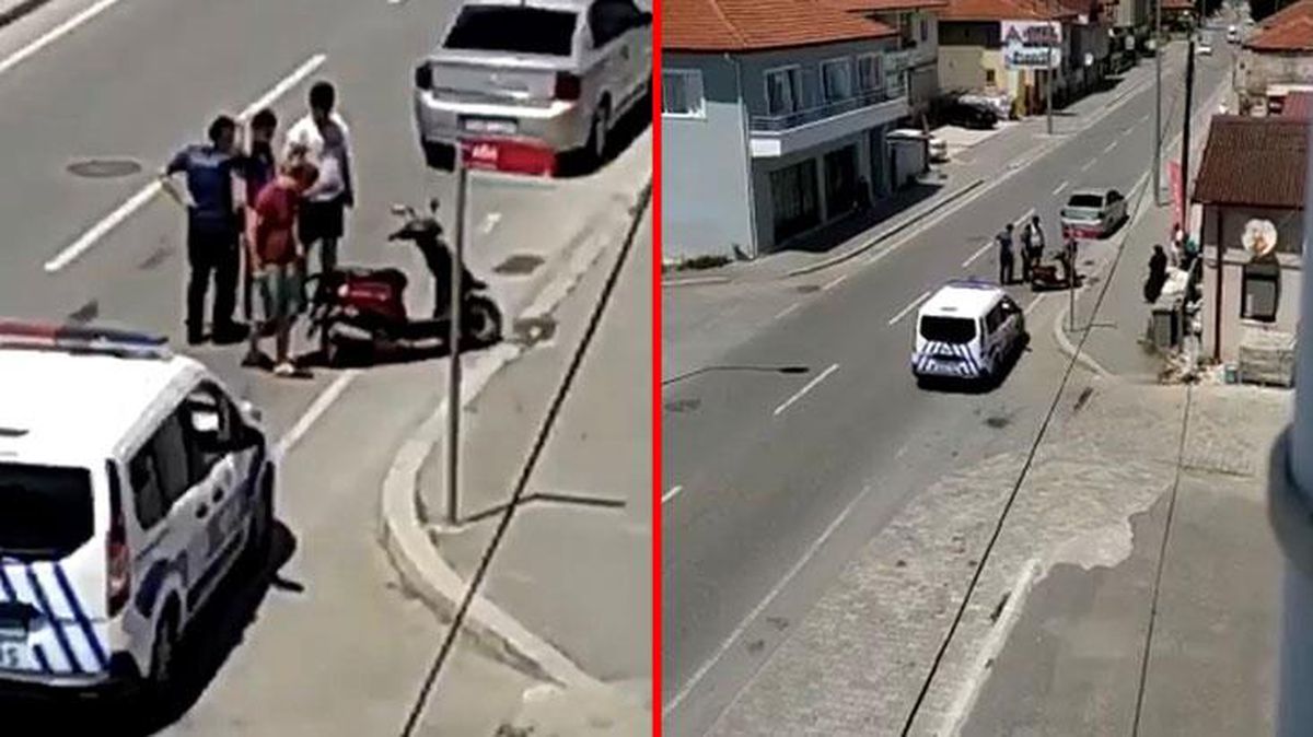Evinin balkonunda oturduğu sırada yaşanan kazayı spiker gibi anlatmaya çalıştı