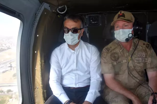 Vali Oktay Çağatay, helikopterle trafik denetimi yaptı