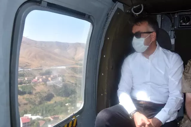 Vali Oktay Çağatay, helikopterle trafik denetimi yaptı