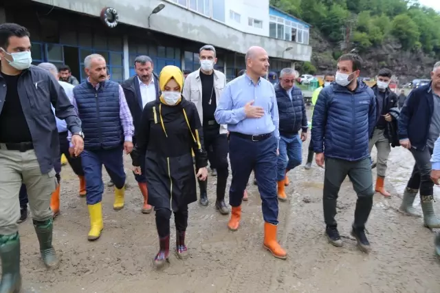 Son dakika haberleri! Bakan Soylu selden etkilenen Artvin'in Murgul ilçesinde incelemelerde bulundu