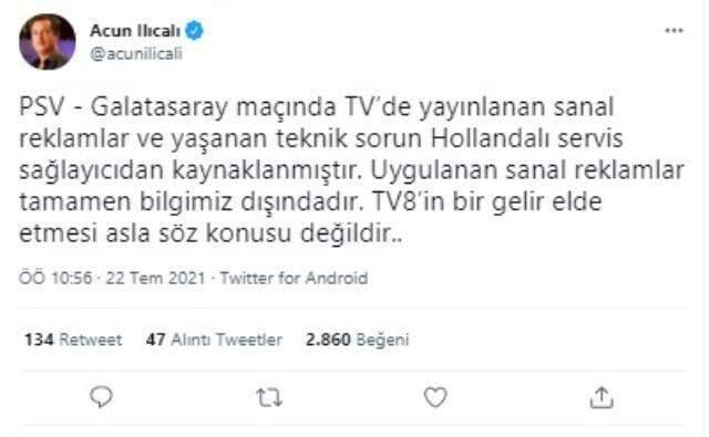 İllegal bahis reklamlarından kaynaklı yayının kesildiği iddialarına Acun Ilıcalı'dan cevap geldi İllegal bahis reklamlarından kaynaklı yayının kesildiği iddialarına Acun Ilıcalı'dan cevap geldi