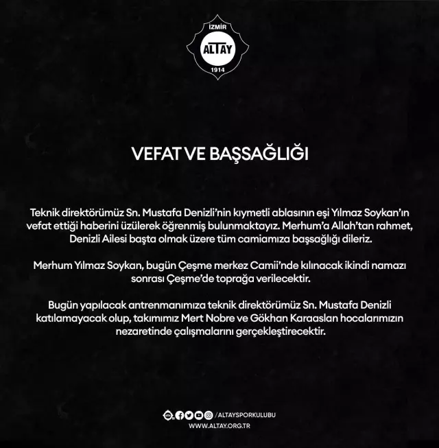 Mustafa Denizli'nin acı günü