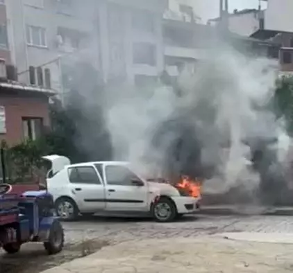 Ordu'da araç yangını Ordu'da araç yangını