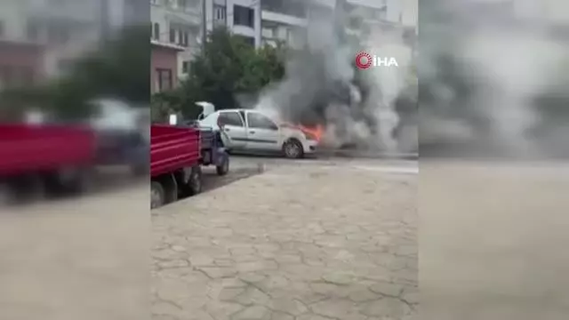 Ordu'da araç yangını