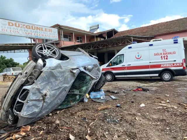 Samsun'da otomobil takla attı: 1 yaralı