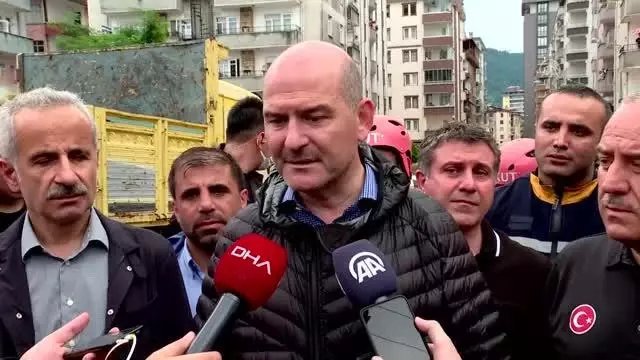 Soylu: '(Arhavi'deki sele patlayan barajın neden olduğu iddiaları) Herhangi bir baraj patlaması yok'