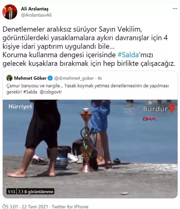 Yasağa rağmen Salda Gölü kıyısında nargile içip, çamur banyosu yaptılar (2) Yasağa rağmen Salda Gölü kıyısında nargile içip, çamur banyosu yaptılar (2)