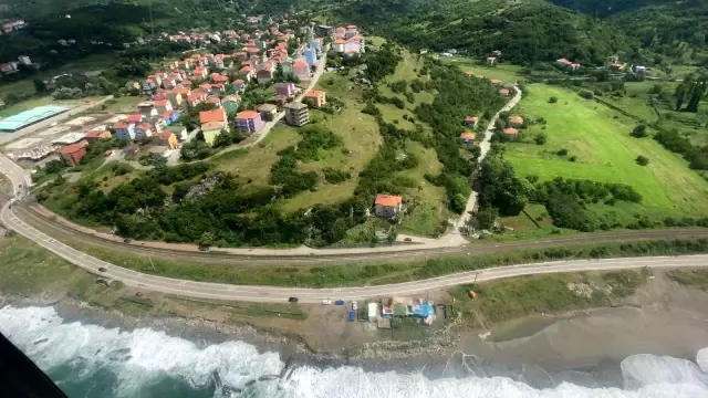 Zonguldak'ta bayram trafiği havadan denetlendi