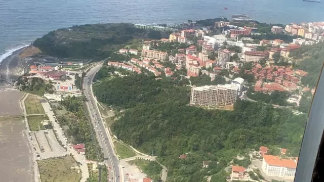 Zonguldak'ta bayram trafiği havadan denetlendi